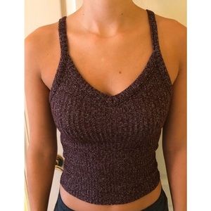 Dark Maroon Cropped Tank